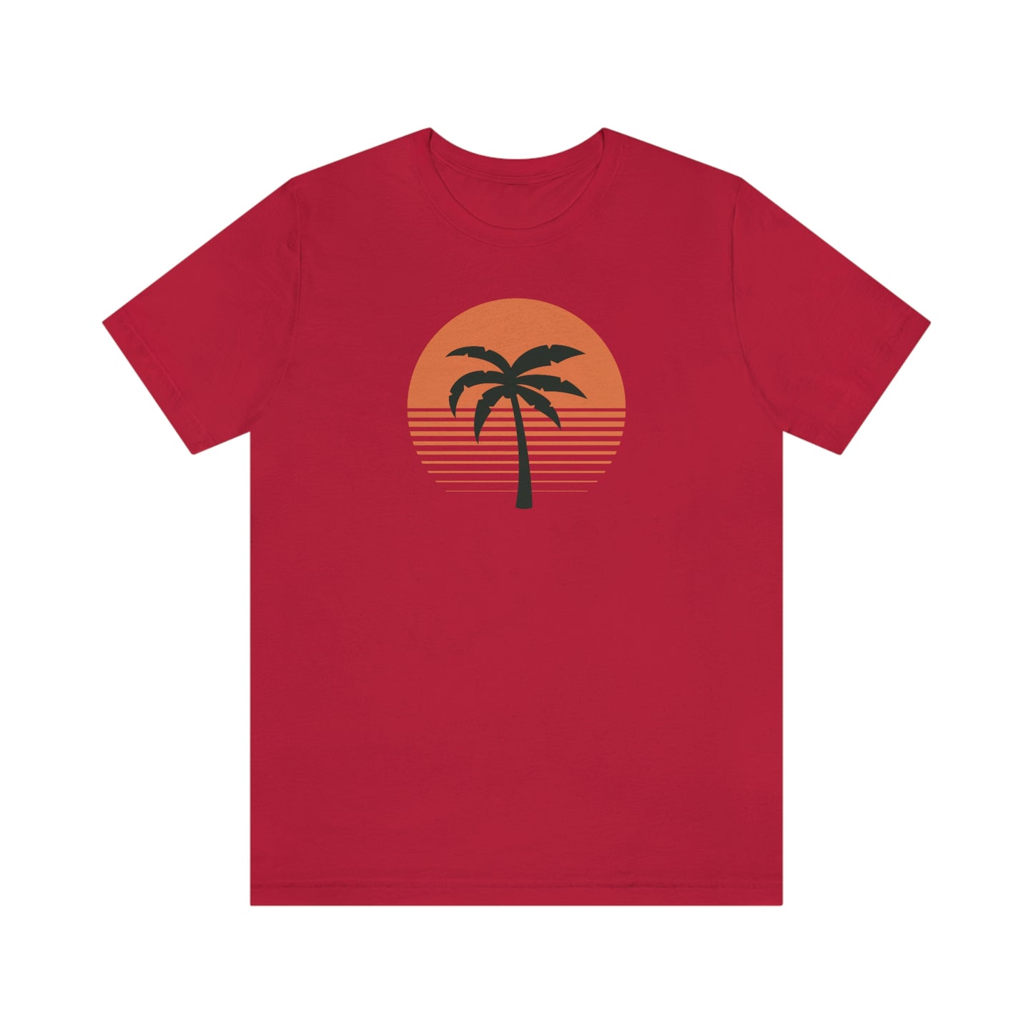 Sunny Palm Tree Unisex Jersey Short Sleeve Tee